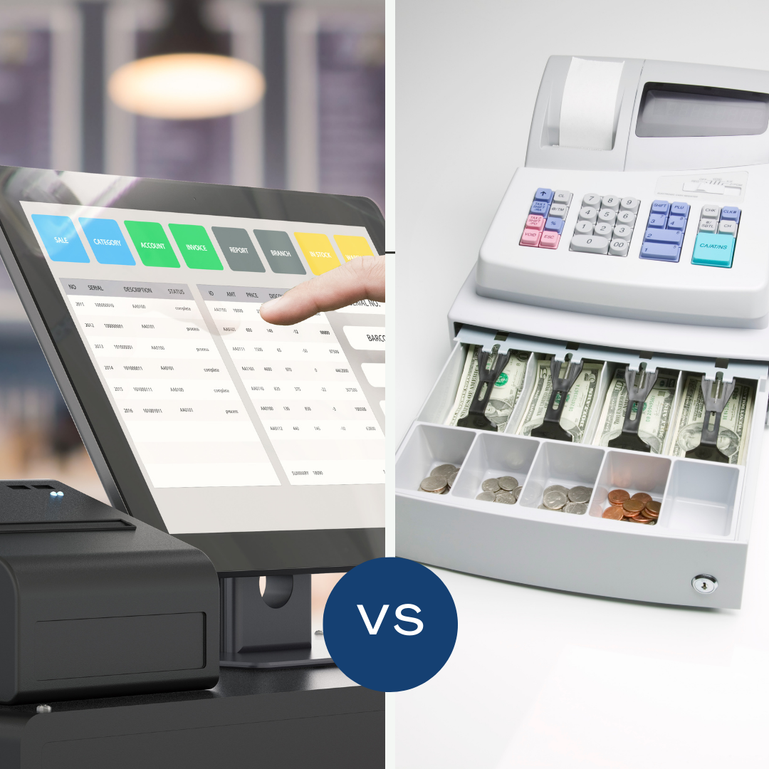 pos system vs cash register