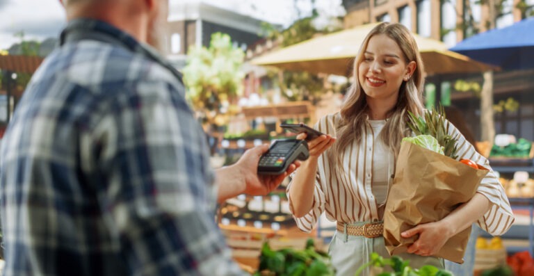 Grocery store accepting credit cards